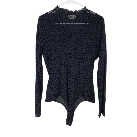 Ember Womens Leopard Long Sleeve Mesh Bodysuit NOWT XL - Picture 1 of 3